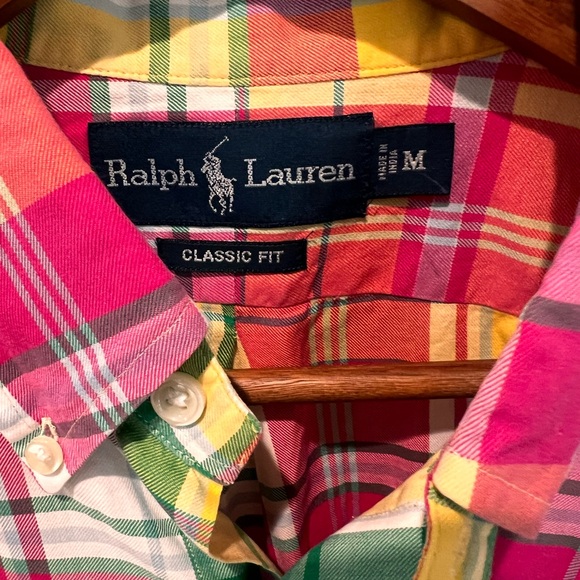 Ralph Lauren Classic Fit Oxford Shirt in Plaid Size M - Picture 2 of 4